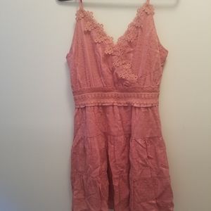 Mine pink lace eyelet dress